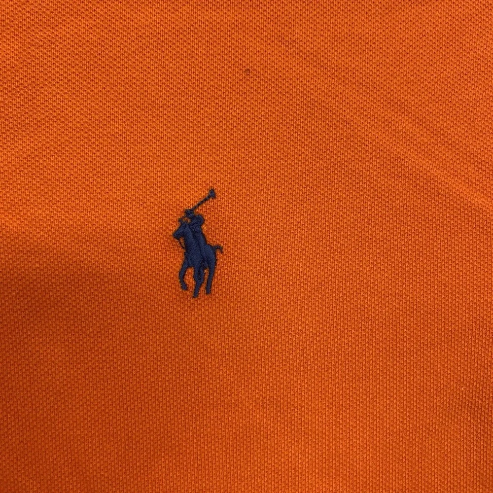 Polo Ralph Lauren Polo Shirt Mens Large Orange Classic Fit Short Sleeve Pony